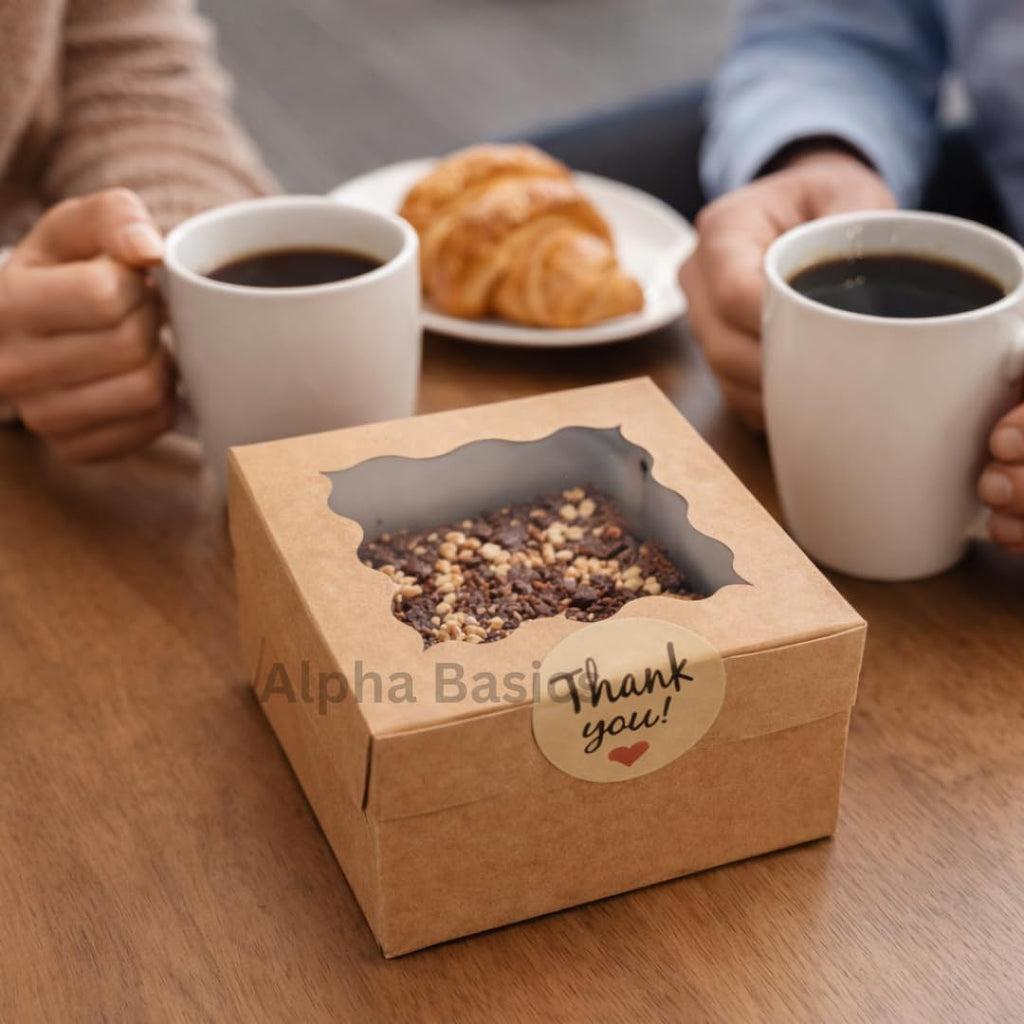Alpha Basics Brown Brownie Boxes