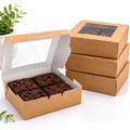 Alpha Basics Pack of 25 6x6x2inch Kraft Brownie Boxes