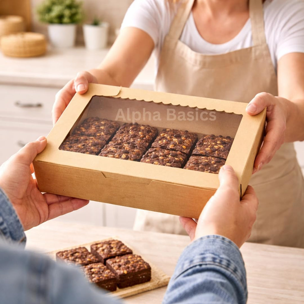 Alpha Basics Brown Brownie Boxes