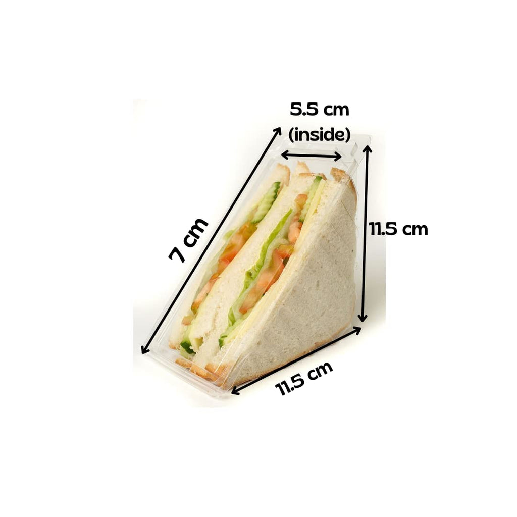 Alpha Basics Plastic Triangle Sandwich Box (Pack of 20)