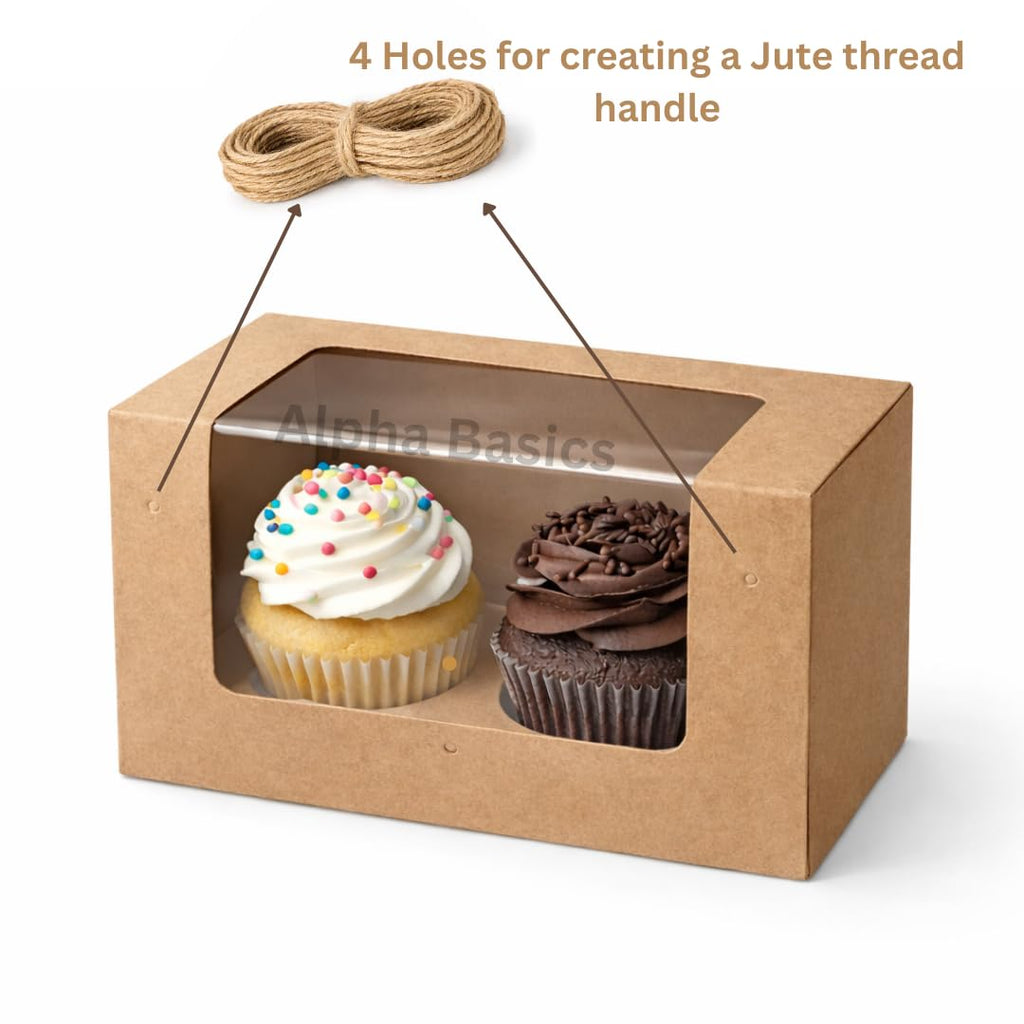 Alpha Basics Kraft Cupcake Box