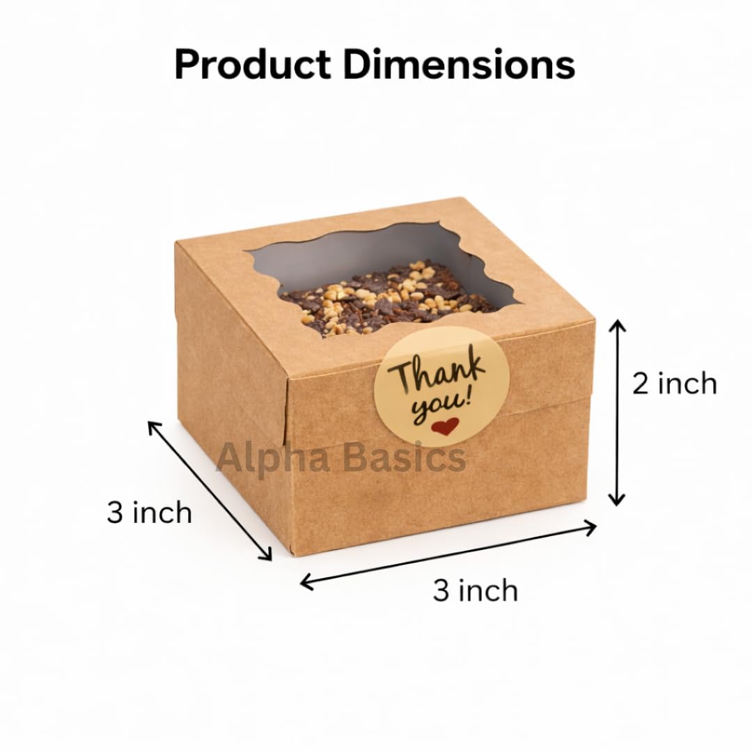 Alpha Basics Brown Brownie Boxes