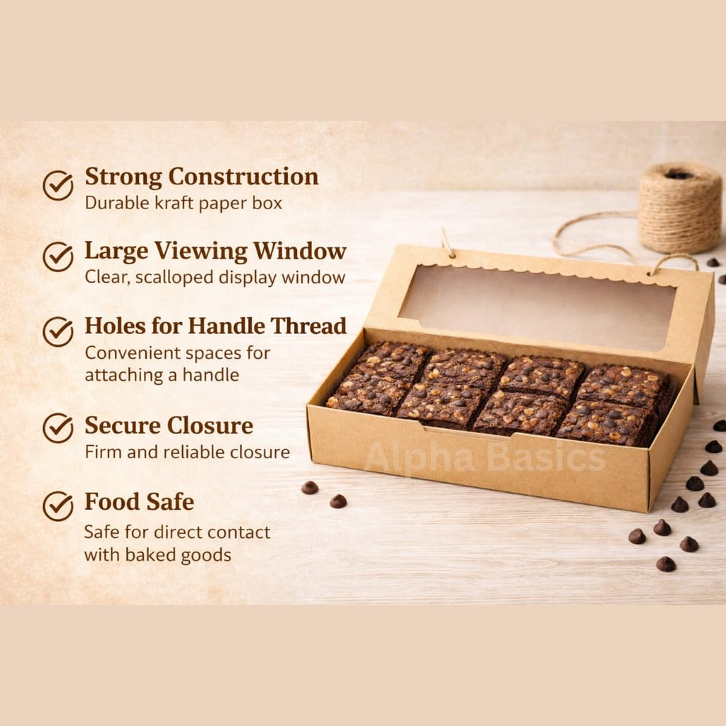 Alpha Basics Brown Brownie Boxes