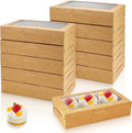 Alpha Basics Pack of 25 6x3x2Inch Kraft Brownie Boxes