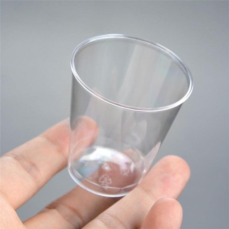 Alpha Basics 65ml Plastic Short Glasses (Pack of 40) Transparent Small Glasses
