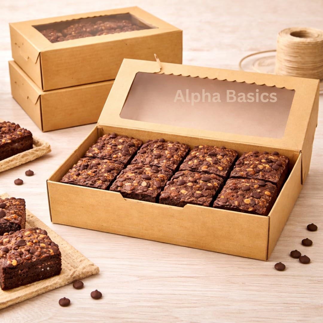Alpha Basics Brown Brownie Boxes
