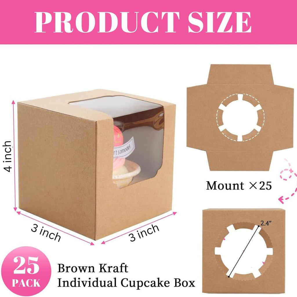 Alpha Basics Kraft Cupcake Box
