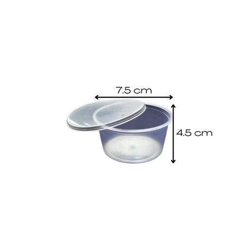 Alpha Basics 100ml (Pack of 50) Plastic Containers with Lid