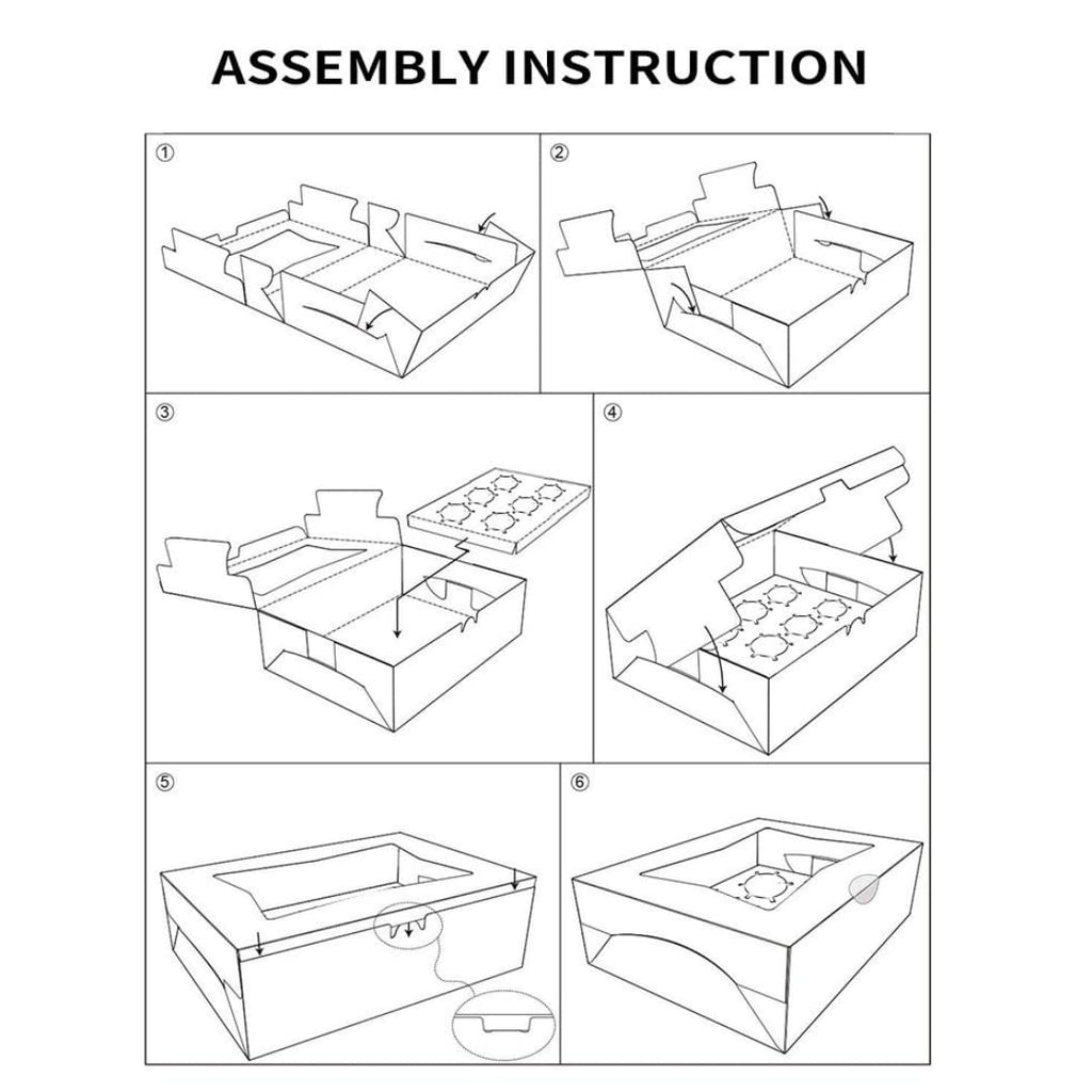 Alpha Basics Kraft Cupcake Box