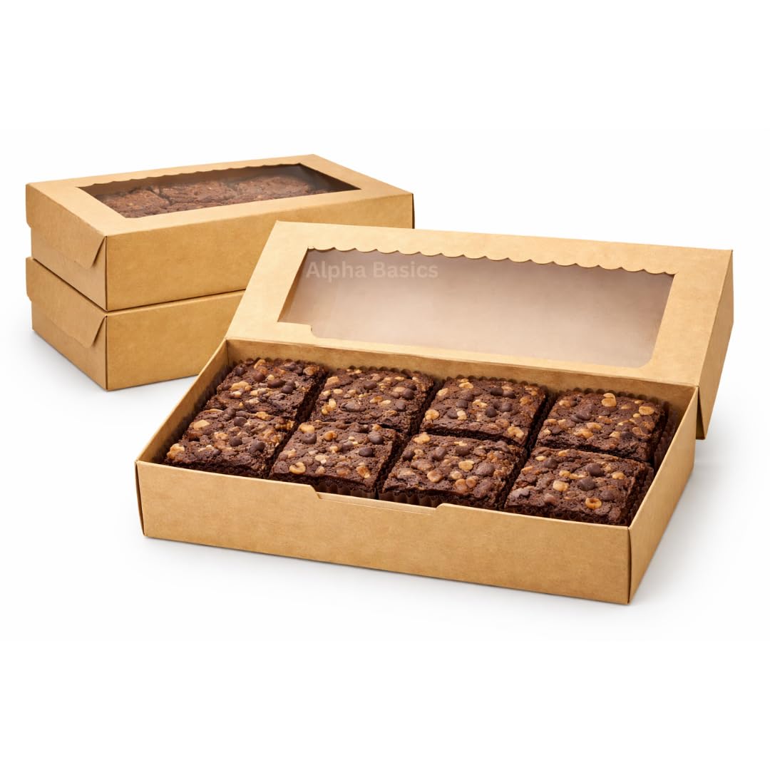 Alpha Basics Brown Brownie Boxes