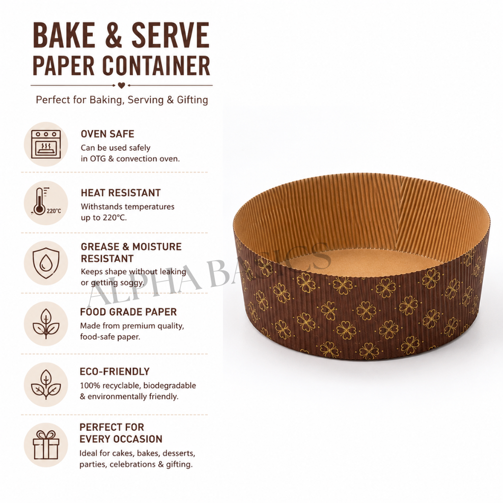 Alpha Basics Round 500g Bake and Serve Baking Trays pack of 10