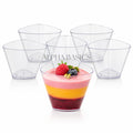 Alpha Basics 110ml Plastic Dessert Cups with Lids pack of 10