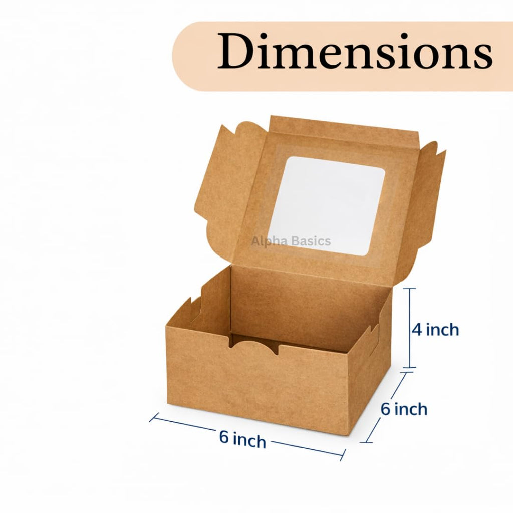 Alpha Basics Kraft Cupcake Box