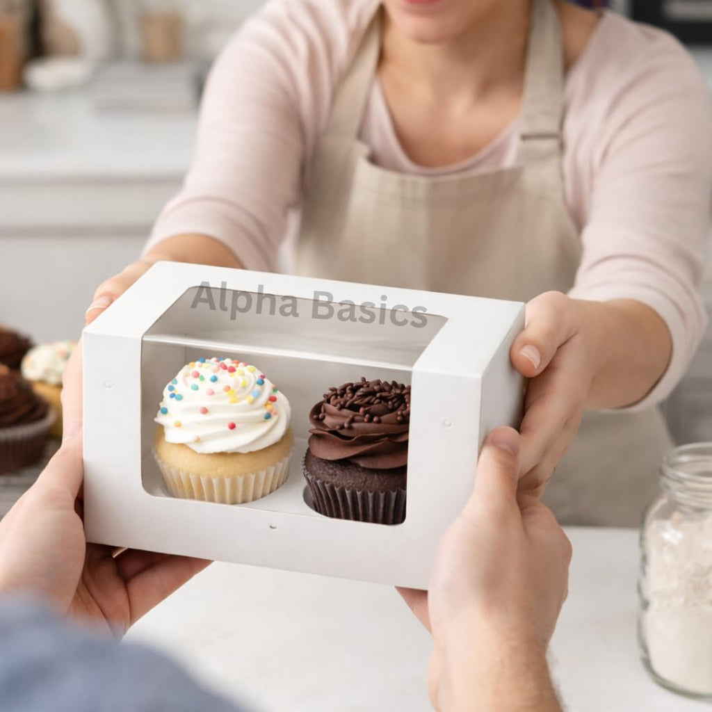 Alpha Basics Kraft Cupcake Box