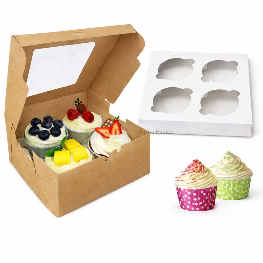 Alpha Basics Kraft Cupcake Box