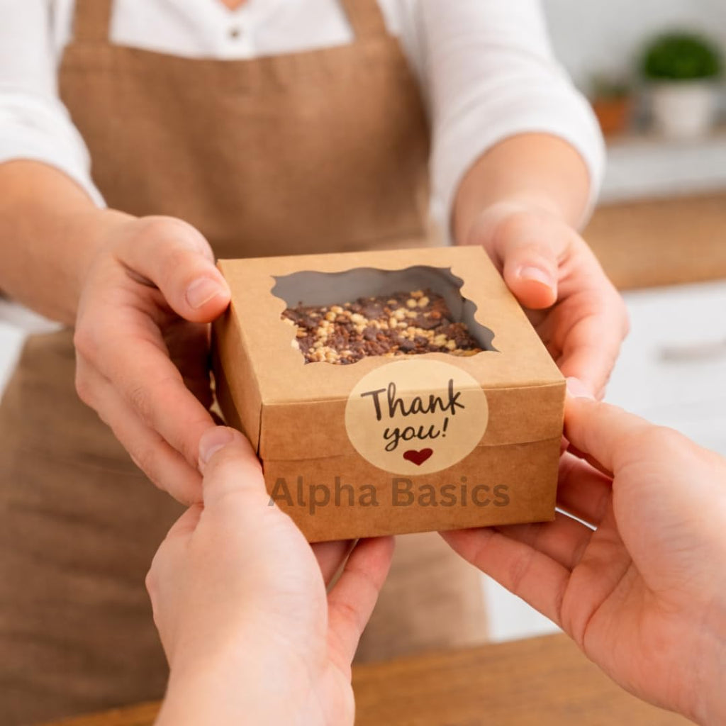 Alpha Basics Brown Brownie Boxes