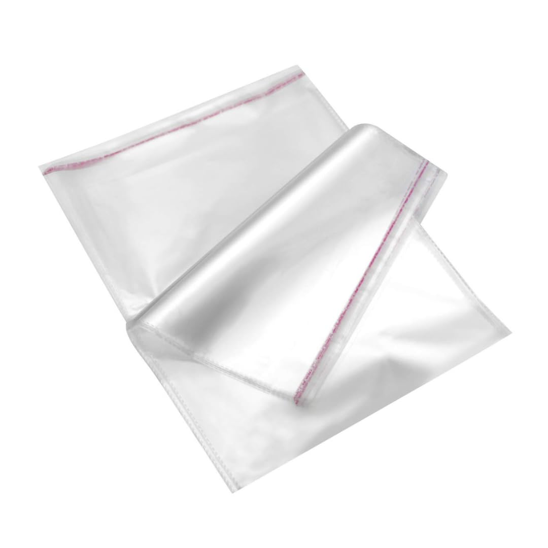 Alpha Basics 11x16 Self Sealing Adhesive Pouches (Pack of 100) Multipurpose cellophane bags