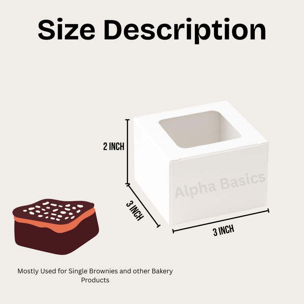 Alpha Basics Brown Brownie Boxes
