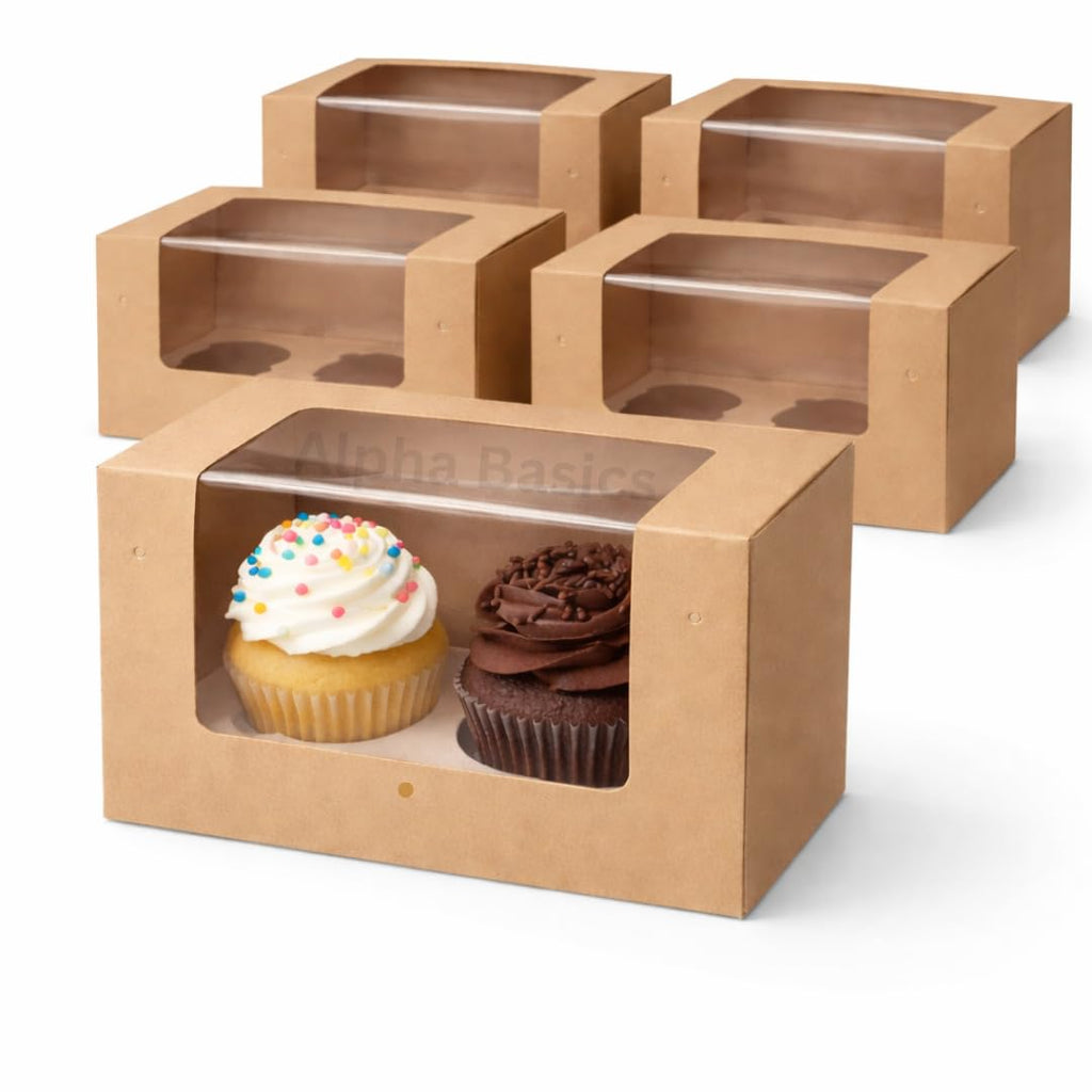 Alpha Basics Kraft Cupcake Box