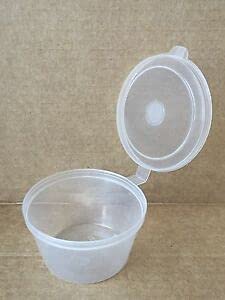 Best We Sell Mini 50Ml Plastic Cup With Attached Lid|Small Size Plastic Container For Food Storage|Pack Of 50,Transparent