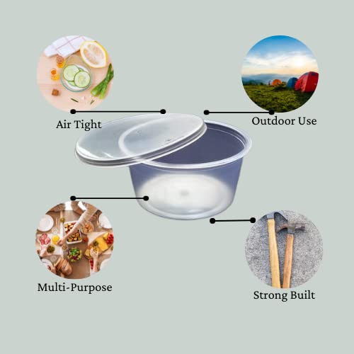 Alpha Basics 100ml (Pack of 50) Plastic Containers with Lid
