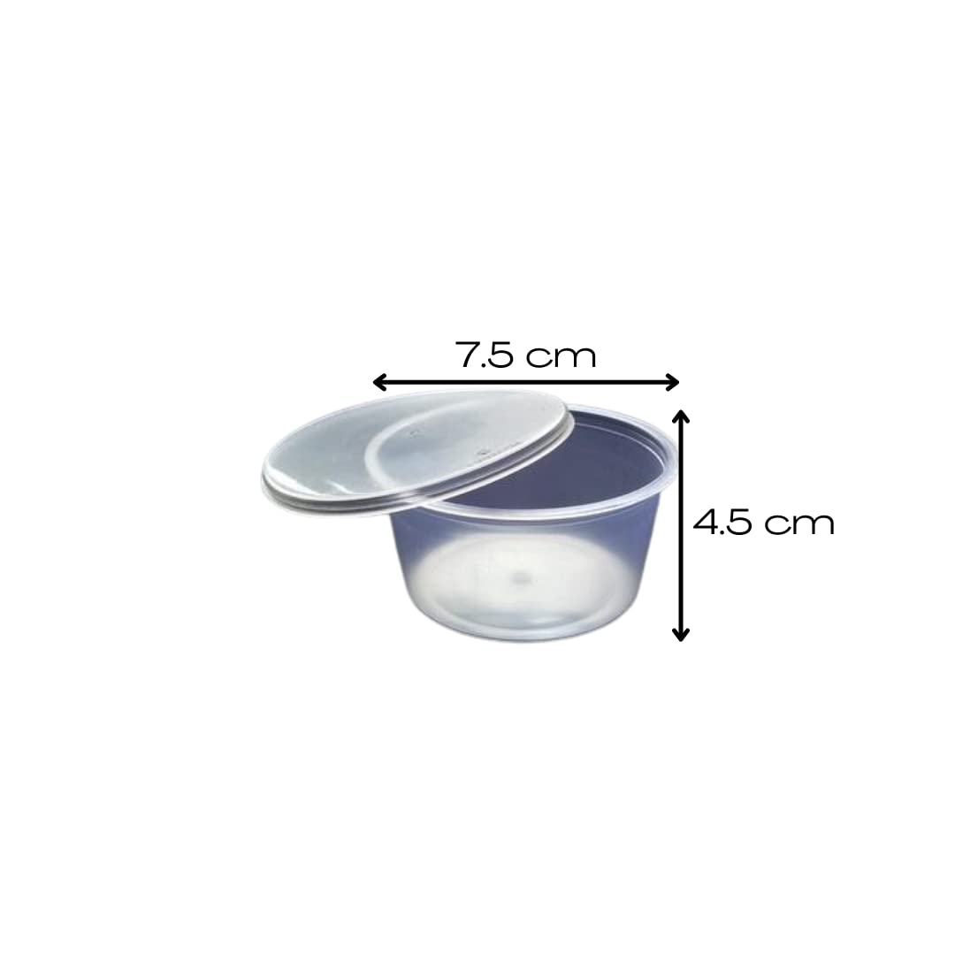 Alpha Basics 100ml (Pack of 100) Plastic Container with Lid